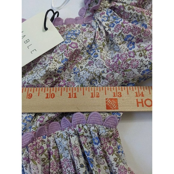 Mable S Small Angelina Lace Floral Lavender Dress Puff Sleeve Babydoll New - Picture 5 of 8